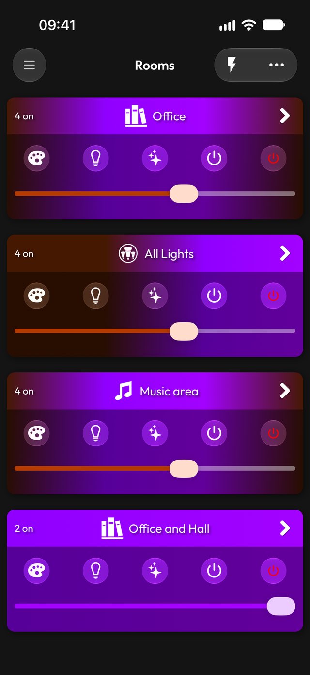 Room light controls
