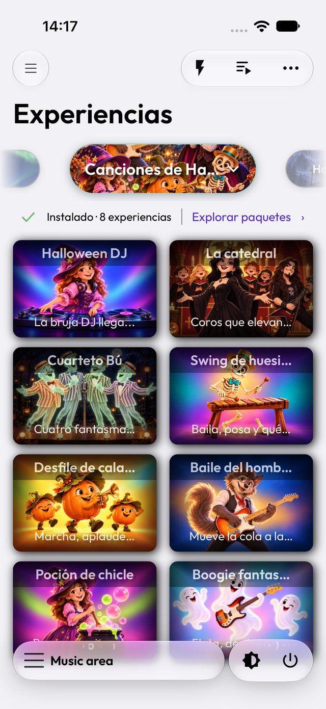 Pack Canciones de Halloween en la app en modo claro