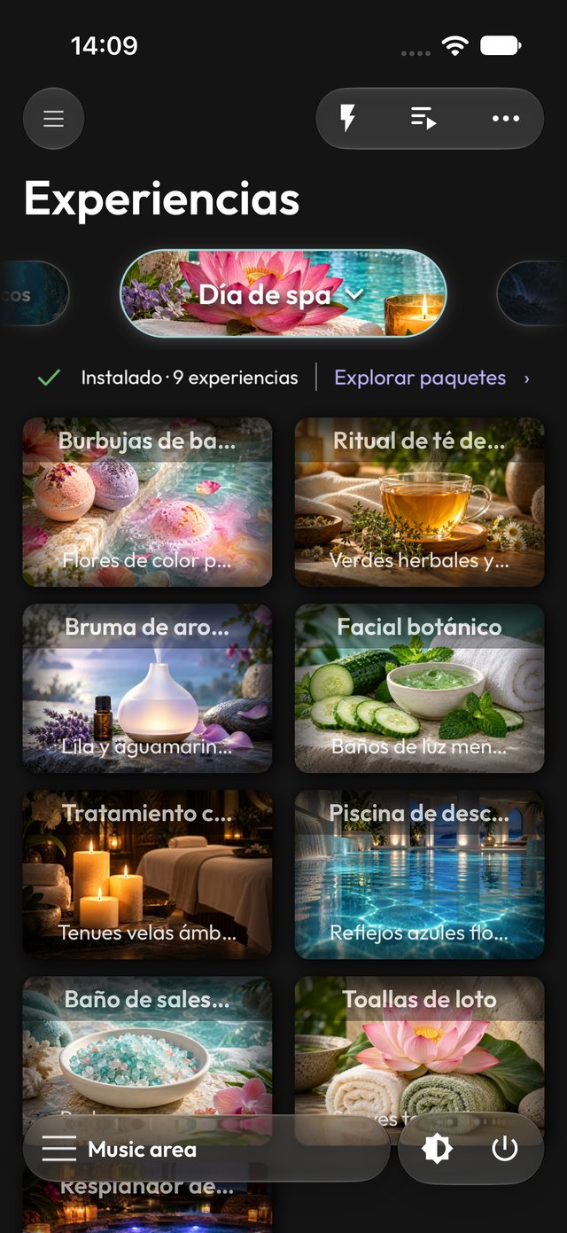 Pack de experiencias Día de spa en modo oscuro